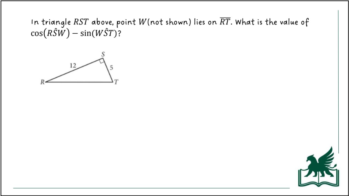 ตัวอย่างข้อสอบ SAT Math (Geometry and Trigonometry)
