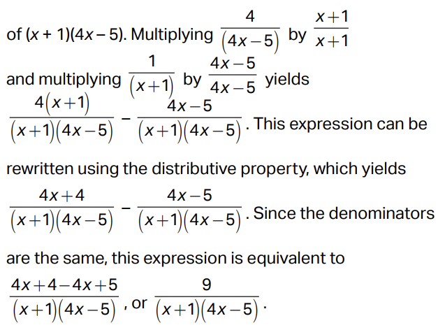 แนวข้อสอบ SAT Math ในหัวข้อนิพจน์เทียบเท่า