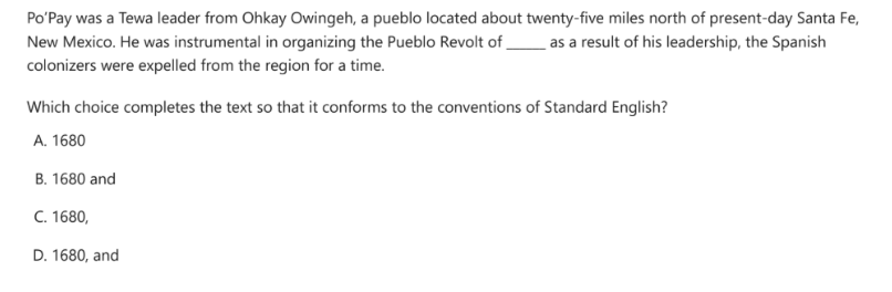 ตัวอย่างโจทย์ประเภท Boundaries ในข้อสอบ SAT Verbal ข้อที่ 1