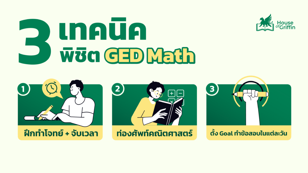 3 เทคนิคพิชิตข้อสอบ GED Math
