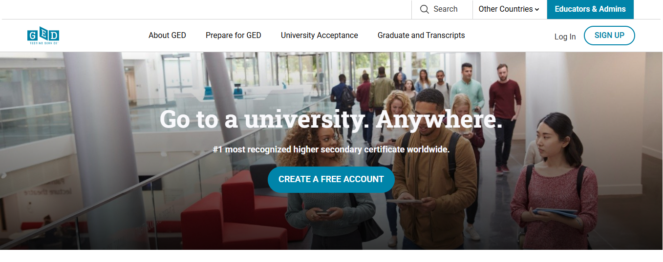 สมัครสอบ GED ขั้นตอนที่ 1 สร้าง GED ID