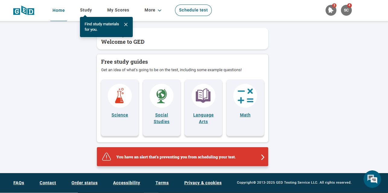 สมัครสอบ GED Account สำเร็จ