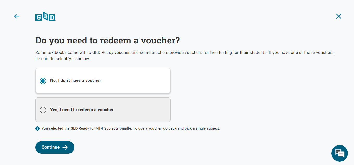 สมัครสอบ GED Ready คูปองส่วนลด