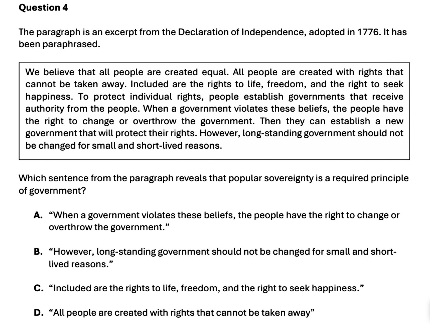 GED Social Studies Question and Answer 1