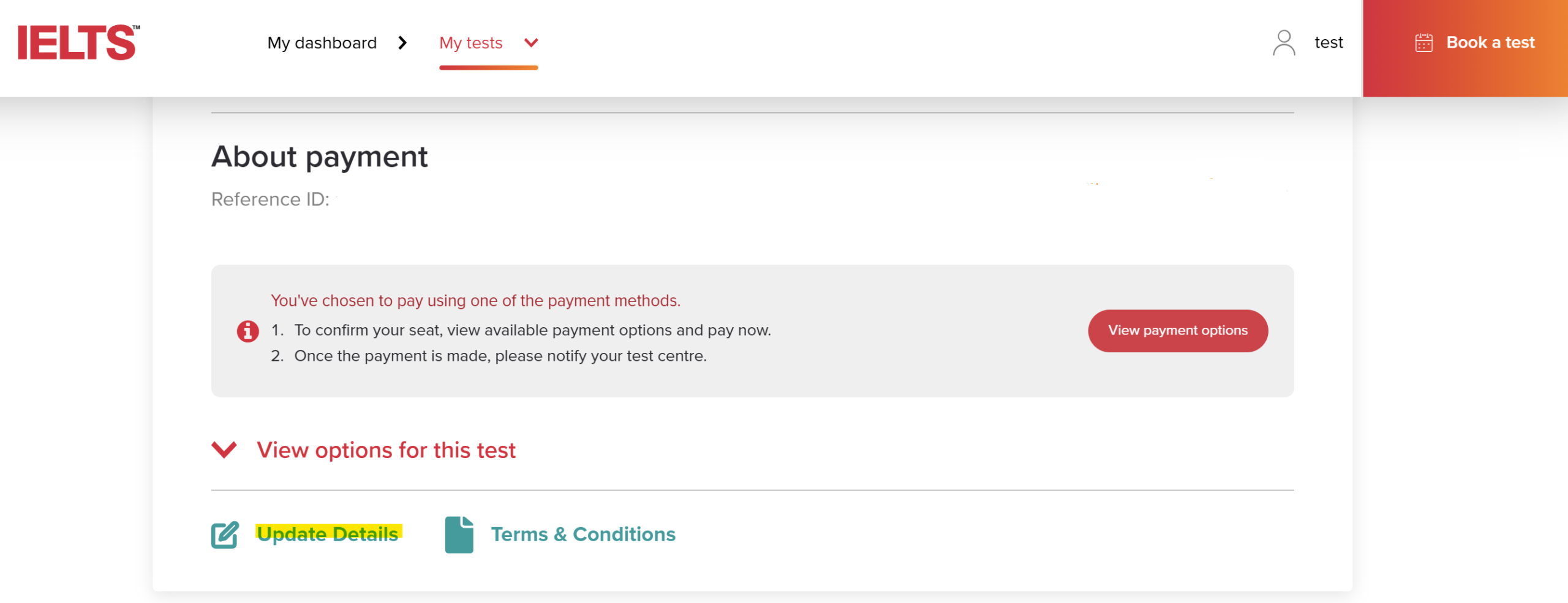 สมัครสอบ IELTS IDP กดอัปเดตข้อมูล