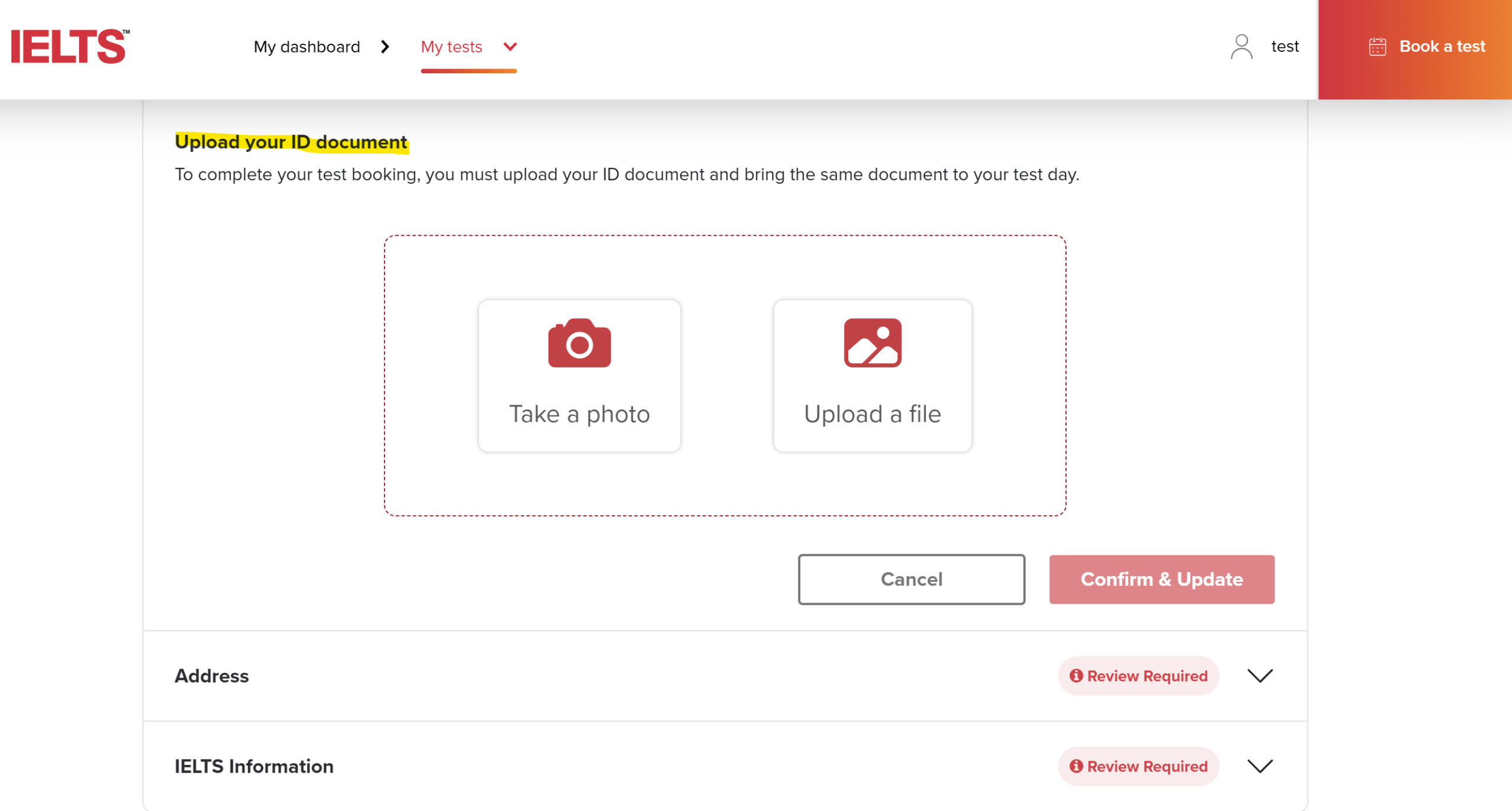 สมัครสอบ IELTS IDP เอกสารยืนยันตัวตน