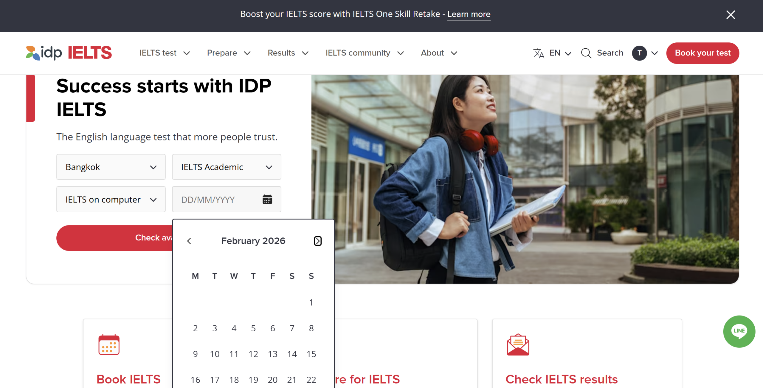 สมัครสอบ IELTS IDP เลือกวันสอบและศูนย์สอบ