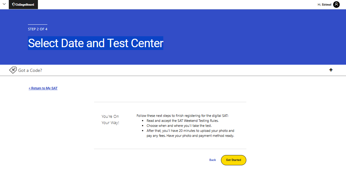 สมัครสอบ SAT เลือกวันและสถานที่สอบ