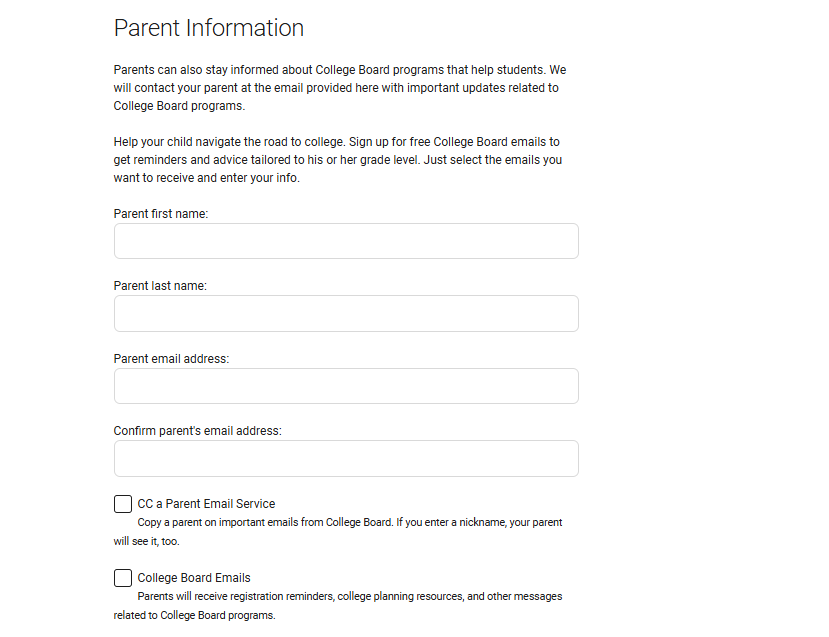สมัครสอบ SAT กรอกข้อมูล 4