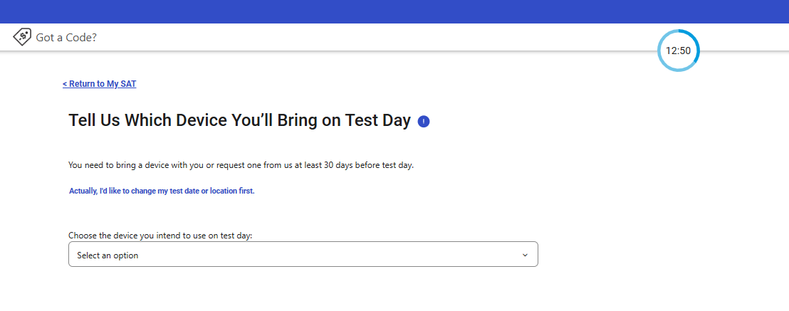 สมัครสอบ SAT อุปกรณ์ที่ใช้สอบ