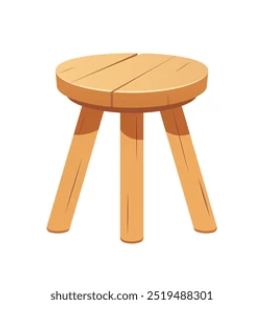 a stool with 3 legs
