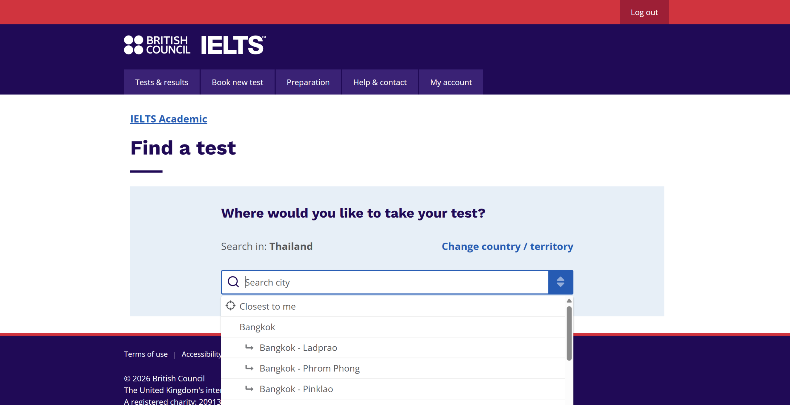 ขั้นตอนที่6 สมัครสอบ IELTS British Council